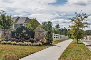 Entrance sign for Foothill crossing