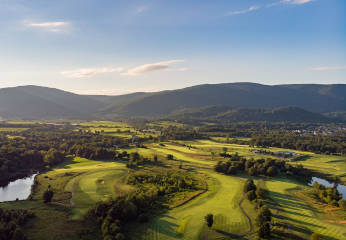 Aerial shot of the Old Trail golf course.