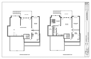 Basement floor plans for The Cambridge