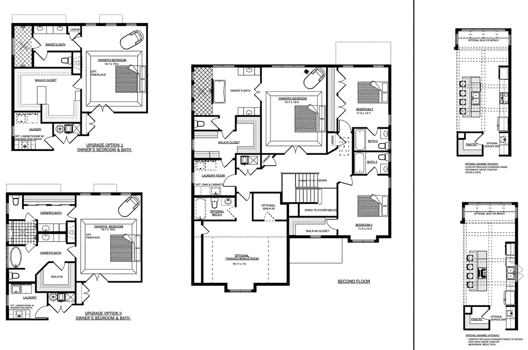 Second floor plan for the Lynnhaven home plan from Craig Builders.