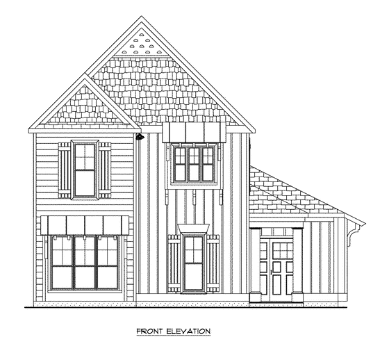 Front Elevation for Craig Builders Villager Courtyard home plan