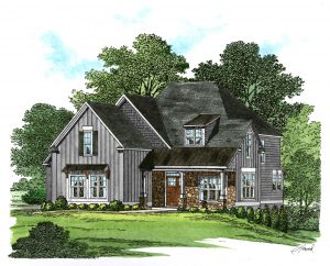 Artist's rendition of The Cambridge home plan from Craig Builders.