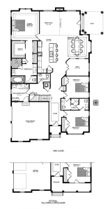 Craig Builders first-floor floorplan for the Glenmore Centennial home plan