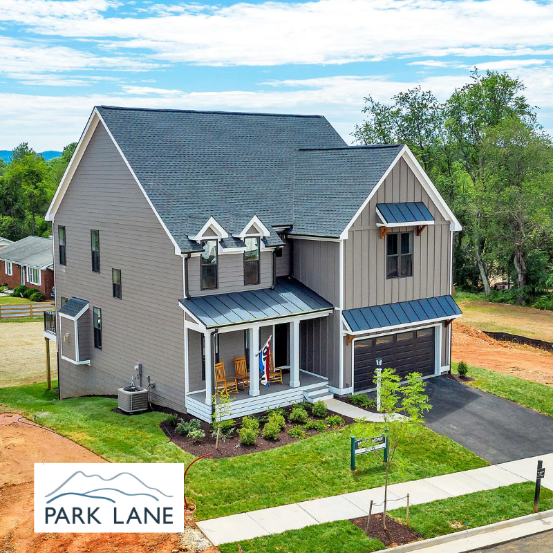 Exterior Photo of Park Lane Model Home built by Craig Builders in Crozet VA