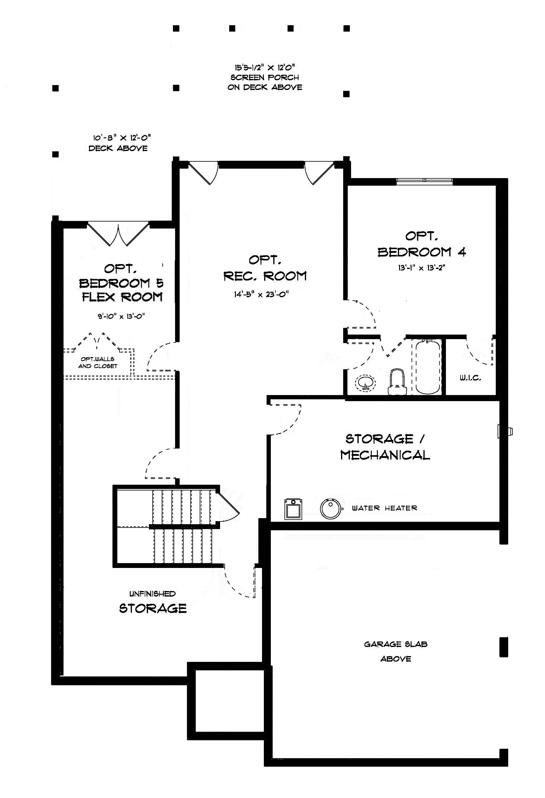 Glenmore Model Home Lower Level Plan