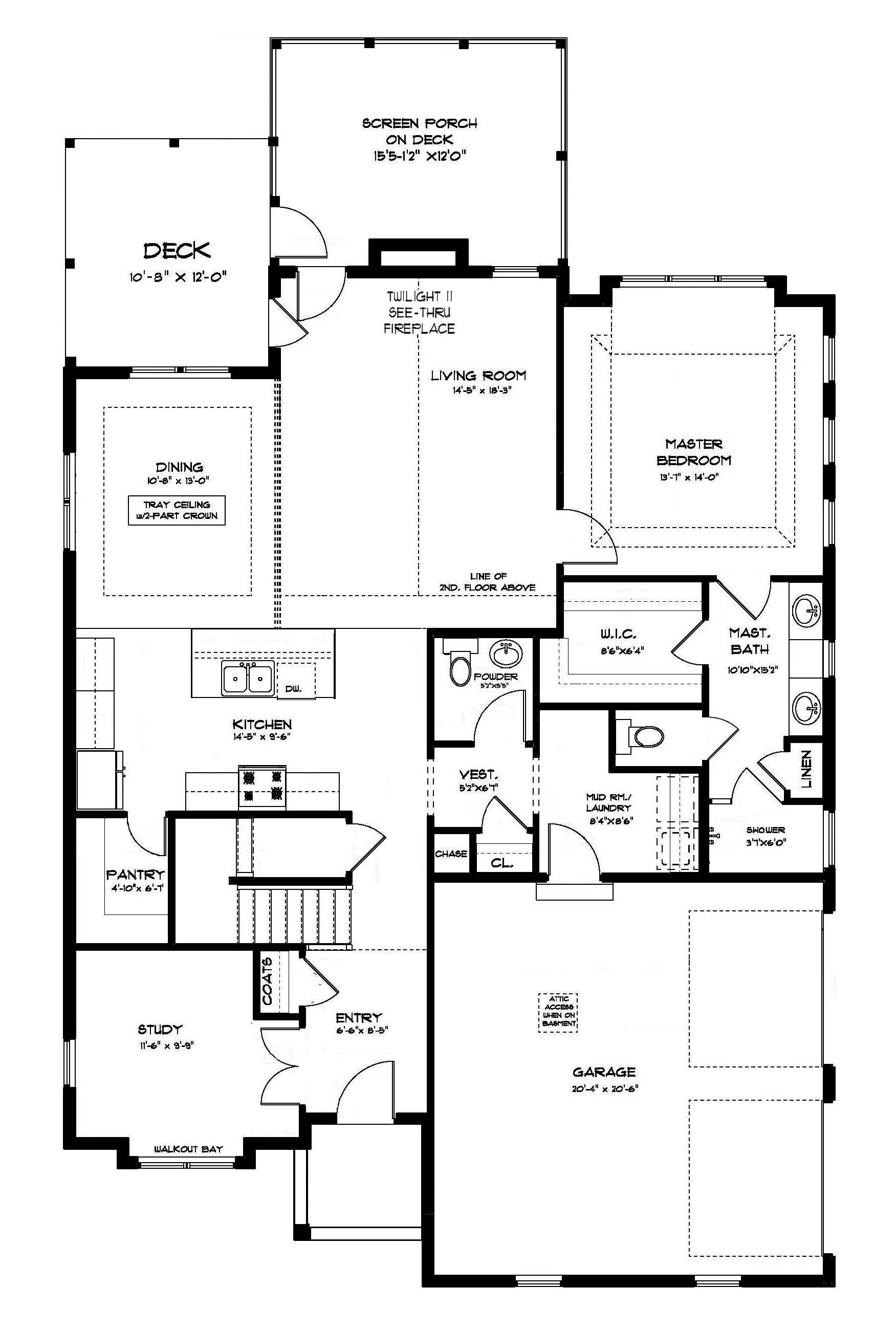 Glenmore Model Home First Floor Plan